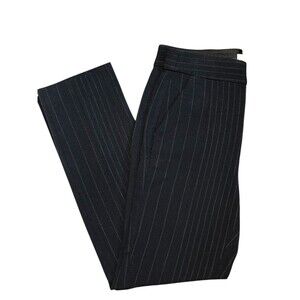 Joie Black Pinstripe Mid-Rise Straight Leg Pants Women’s Size 0
